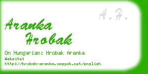 aranka hrobak business card